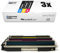 Eurotone 3X Kompatibler Toner für HP Color LaserJet Pro MFP M 176 177 wie CF351A-53A CF351A-CF353A 130A Color - Cyan, Magenta, Yellow - Remanufactured - 3x Druckerpatrone (ca. 1.000 Seiten)