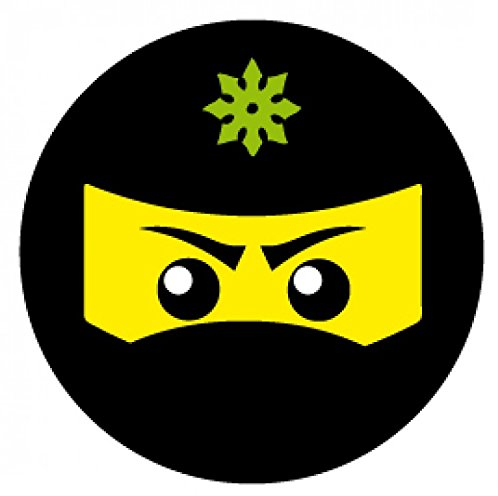 1art1 Gaming Ninja Icon, Grün Poster-Sticker Tattoo Aufkleber 9x9 cm