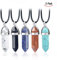 OFKPO 5 Pcs Collar Colgante de Cristal Hexagonal Piedra de Cuarzo para Hombre y Mujer