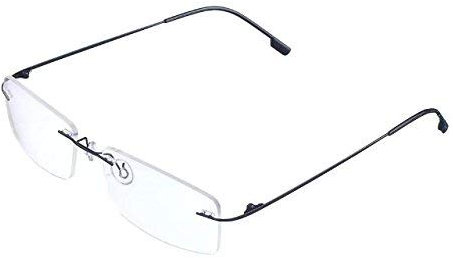 Rongchy Super Light Titan Arbeits Brille -0.50-6.00 Stärken Unisex Mode Randlos Nearsighted Brillen Schwarz