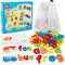 Coogam Siehe Rechtschreibung Lernspielzeug Holz ABC Alphabet Karteikarten Matching Shape Letter Games Montessori Vorschule STEM Lerngeschenk Spielzeug für Kleinkinder Kinder