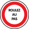 Jintora - Autocollants - Panneau signalétique - Roulez au pas - 150x150mm