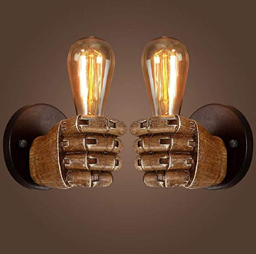 YNXing Antike Faust-Wandleuchte, die Vintage industrielle Wandlampe E27 Edison-Birnen-Unterseite für Korridor-Küchen-Schlafzimmer-Restaurant-Café beleuchtet