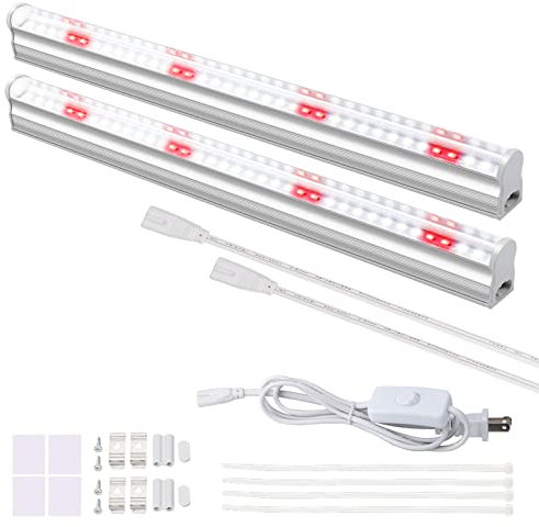 Yacolit LED Grow Light Bars for Indoor Plants Solar Light Grow Light Full Spectrum Growth Light Strip Greenhouse Plant Grow Rack