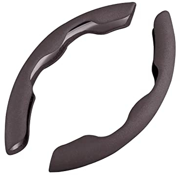 Ergocar Alcantara Sportlich Lenkradbezug D & Runde Forme Universal Modisch Segmentierte Auto Lenkradschutz Dauerhaft Anti-Rutsch Atmungsaktiv Lenkradhülle 38cm(15), Braun