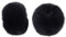 MoreChioce Kunstpelz Manschetten, Faux Fuchspelz Manschetten Damen Kunstfell Armstulpen Winter Pulswärmer Winddichte Manschetten Flauschig Plüschmanschetten Pelz-Handwärmer,33cmx12cm Schwarz