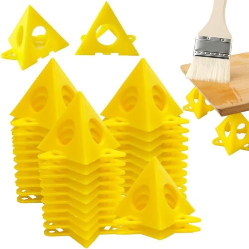 Yuehuamech 32pcs Painters Pyramid Cone Canvas and Cabinet Door Risers Paint Canvas Support Stand Crafts Pouring Paint Support Frame for Painting Doors Furniture