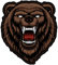 Samunshi Bären Kopf Aufkleber Autoaufkleber für Motorrad Fahrrad Roller oder Auto Sticker Tiere Maskottchen Bär Schwarzbär Braunbär Grizzly (13x15cm Bären Kopf)
