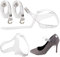 GORGECRAFT 2 paires 2 styles de Sangles de Chaussures Élastiques Pratiques et Détachables Transparentes pour Femmes