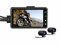 Motorrad Dashcam Kamera, MoreChioce 720P Doppellinse Kamera Vorne 170° / Hinten 140° Weitwinkel Dual Lens Kamera Dashcam Anti-Shake Loop-Aufnahme Sportkamera mit 3 Zoll LCD Display
