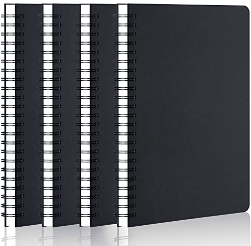 Yarotm Notizbuch Kariert A4 Spirale - 4 STK Spiralblock A4 Kariertes - Spiralbindung A4 Notebook - Notizheft Journal Notizbücher - Papier 100g/m² Tagebuch Notizblöcke Ringbuch