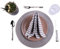 Gestreifte Stoffservietten Grau Weiß 12er Set – 100 % Baumwolle – mon bijou® Servietten 45x45 cm – Edle Baumwollservietten für Ostern, Weihnachten, Hochzeit, Dinner & Alltag