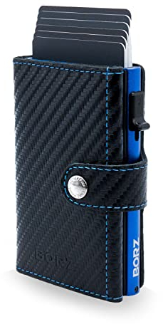 BORZ Prime Maxus 2 Limited, Slim Wallet mit Münzfach, NFC Chip mit Digitaler Visitenkarte, Kartenetui mit RFID Schutz für Herren & Damen Geldbörse, Geldbeutel für Karten & Scheine