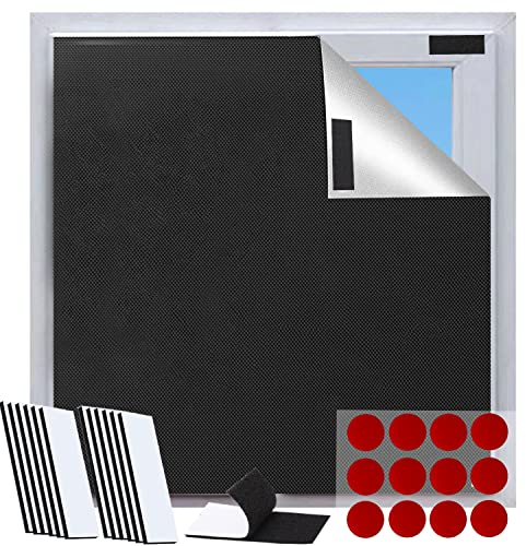 Portable Blackout Blind 200x150cm, Temporary 100% Blackout Material, Easy to Stick On No Drill Blinds Blackout Curtains, Window,Easy Fit Home Office Loft Nursery or Travel (200 * 150)