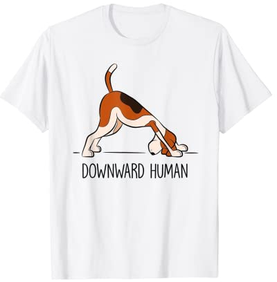 Downward Human - Herren Damen Lustige Hunde Yoga T-Shirt