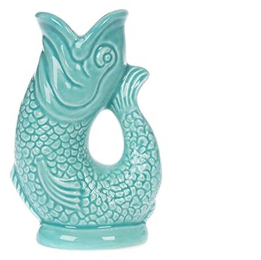 Gurgly Cute Aqua Glug Jug Mini 10cm 50 ml – Tiny Fish Water Jug, Decorative Fish Vase, Ornament or Shot Glass