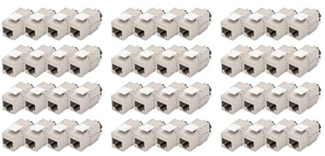 DIGITUS CAT 6A Keystone Jack shielded 48 pcs. tool free connection | Werkzeugfrei – LSA – PoE++ – AWG 26-22 – RJ45 Buchse – 500 MHz 10Base-T – 10 Gbit/s – Für Anschlussdosen und Patchfelder