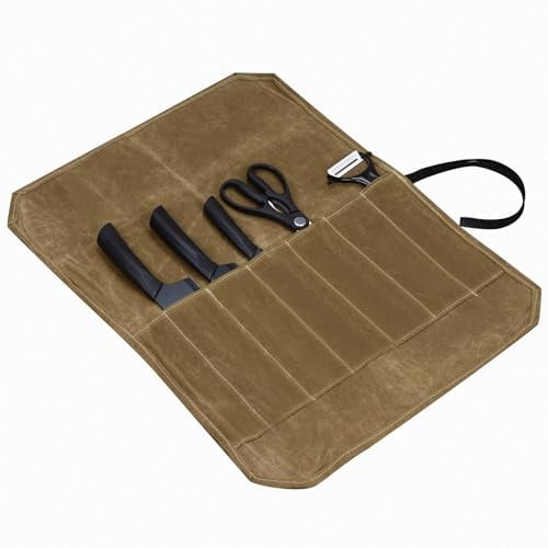 Knife Roll, Chef’s Knife Roll Case, Home Kitchen Cooking Tools Knives Holders Protectors, Multi-Purpose Brush Roll Bag
