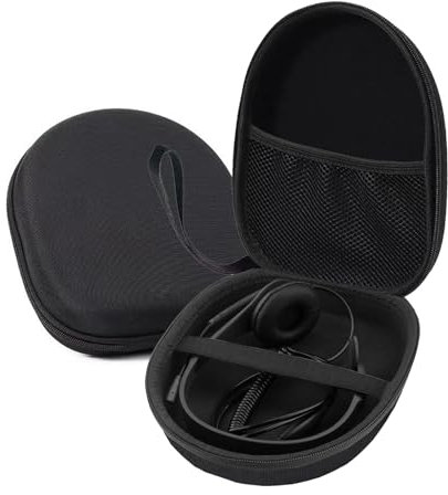 Funda rígida de viaje para auriculares Logitech H390 H540 H340 H570e H151/ para Jabra Evolve 40/20 UC/ Evolve2 30/ Poly Voyager Focus 2 UC 4320 UC/para Blackwire 3210