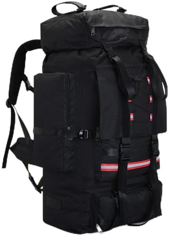 ILOOXI Wanderrucksack, 130L Wasserdicht Ultraleicht Trekkingrucksack, Outdoor Wandern Rucksack, Große Kapazität Herren Damen Reiserucksack, Robust Und Langlebig(Black)