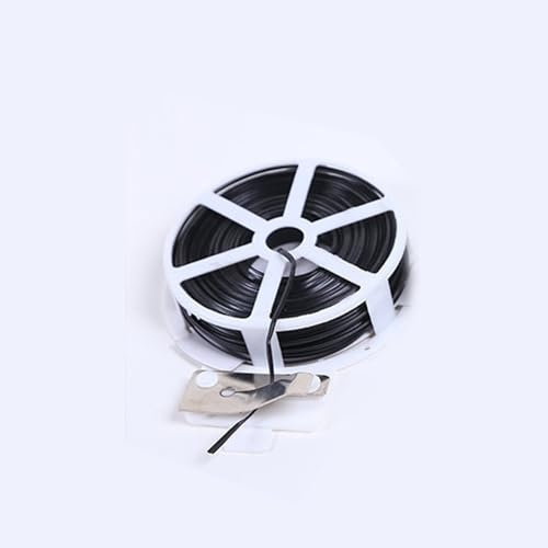 50m Black Flex Cable Reel Holder, Wall Mount Drum Dispenser Hanging Bracket for Tidying Cable Reels in Garage, Shed, Workshop Garden Plant with Cutter