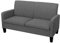 Hommdiy Sofa 2-Sitzer Zweisitzer Stoffsofa Polstersofa Loungesofa Sitzmöbel Polstermöbel Designsofa Wohnzimmersofa (Dunkelgrau)