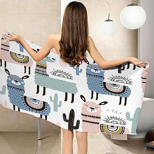Strandtuch, 3D Drucken Cartoon Süßes Lammfell Mikrofaser Strandtuch Für Erwachsene, Yoga Handtuch, Badehandtuch, Sandfreies Schnelltrocknend Leichtes Handtuch Für Strand Schwimmen 150 X 20-6Z4K-N0T