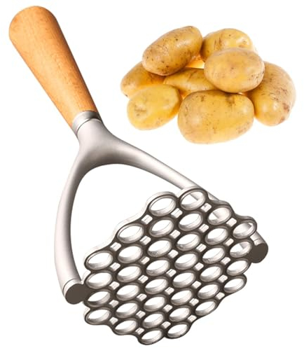 Schiacciapatate, schiacciapatate, schiacciapatate, con manico antiscivolo, per purè di patate, schiacciapatate con manico morbido, schiacciapatate