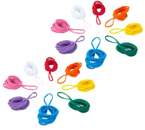 GLSTOY 96pcs Weaving Loom Loops Refill for Pot Holder Loom Kit Braided Ropes for Boys and