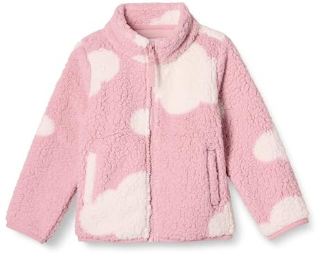 Amazon Essentials Veste Polaire Sherpa avec Fermeture Éclair Fille, Rose Nuages, 5 ans