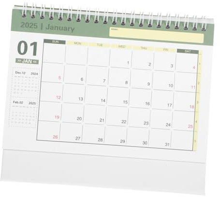 Operitacx Tischkalender 2024–2025, Kann Seiten Umblättern Aufstellkalender 2025, Spiralbindung Kalender Monatskalender Für Heimbürobedarf