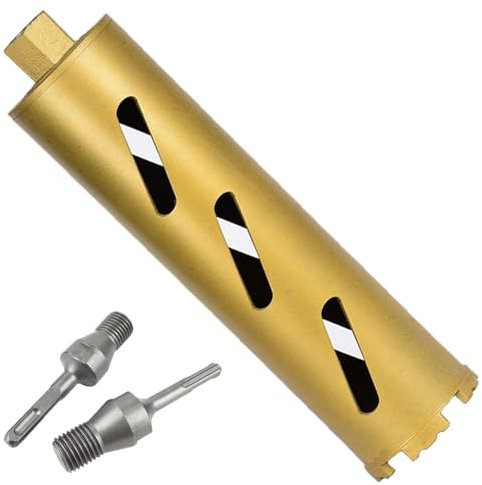 Brocas de núcleo de taladro seco de 5 pulgadas para hormigón curado con barra de refuerzo, mampostería Blonck, etc. Profundidad de perforación de 310 mm, rosca 5/8-11, altura del segmento de diamante