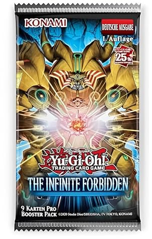 1x Yu-Gi-Oh! - The Infinite Forbidden Booster - mit brandneuen 9 Karten - DEUTSCH + Heartforcards® Versandschutz