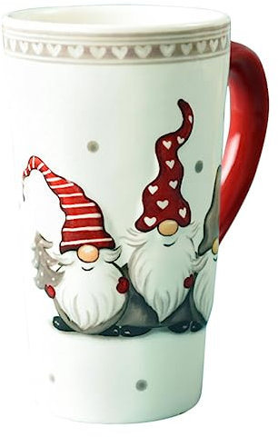 Ciieeo Giant Mug Christmas Theme Insulated Ceramic Cup Large Capacity for Coffee Tea Water Ideal Present for Gonk Xmas Mug