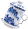 SHOWERORO 4-teiliges Teetassen-set Mit Untertasse Chinesischer Stil Porzellan-teetasse Teebecher Für Heiße Getränke