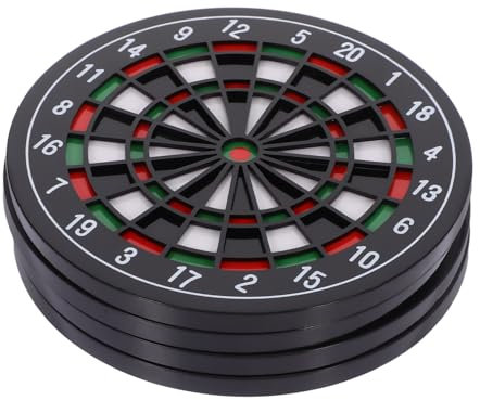 HOMOCONO 4 Stück Hitzebeständige Untersetzer Dartscheiben Muster Kreative Getränkeuntersetzer Aus Kork Für Gläser Und Tassen