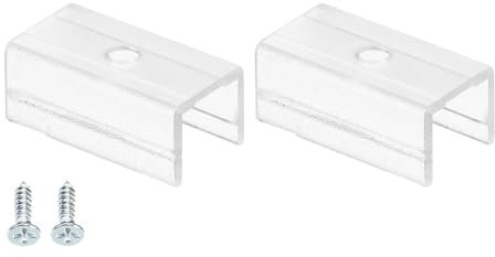 TOP-VIGOR Lichtschlauch-Befestigungsclips, LED-Lichtstreifen, Wandk, Befestigungsklemmen, Halter, Zubehör mit Schrauben für 9,5–10,3 mm Neon-RGB-Lichtkabelband, transparent, 20 Stück