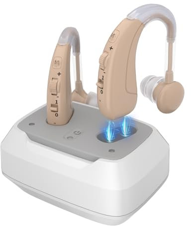 Delmicure Dispositivo de Sonido Inalámbrico con Cancelación Inteligente de Ruido, 4 modos y volumen ajustable (Pair/Beige, Beige)