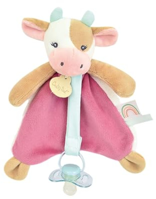 Baby NAT BN6022 Kuscheltier Schnullerkette Pistazien die Kuh
