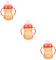 Abaodam 3St Schnabeltasse Trinklernbecher trinkbecher Langlebiger Trinkbecher Wasserglas wasserflasche wassergläser Multifunktionsbecher Trinkbecher für pp Orange