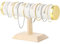 Huiguli Bracelets Présentoir en T, Porte Bracelet en Beige Velours Pour Bijoux Montre Élastique Cheveux, Support Bracelet 23 x 13.5 x 5 cm