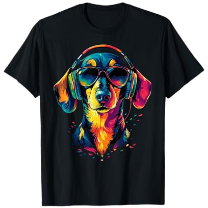 Dackel mit Sonnenbrille Zwergdackel Dackelclub Jagd Teckel T-Shirt
