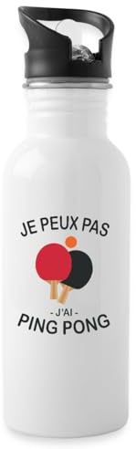 Je Peux Pas J'ai Ping Pong Sport Tennis Table Gourde avec paille intégrée