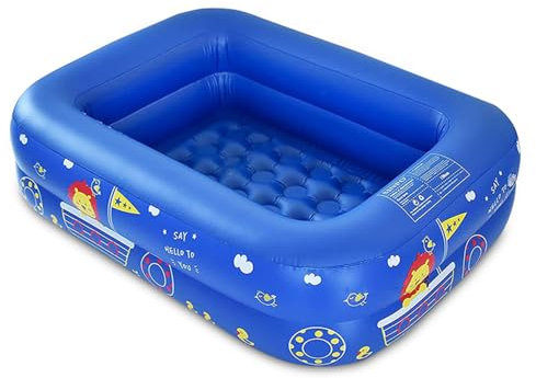 Planschbecken für Kinder,Aufblasbarer Pool, Aufblasbares Planschbecken, Kinderpool,Kinder Planschbecken,Schwimmbecken,Aufblasbare Pool,Aufblasbarer Kinderpool,2 Rollen 115 x85 cm Höhe 33 cm