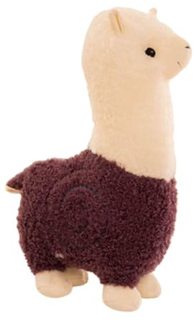 Alpaka Kuscheltier, Stand Alpaka Plüschtier, Alpaka Plüschtier Plushies Weiches Lammfellwolle Stofftier Lama Kissen Geschenk Für Kinder Mädchen Jungen (65CM,Lila)