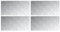 vidaXL Rechteckige Silberne Treppenstufen | Geometrisches Muster | rutschfeste Matten | Langlebige Aluminium | Innenbetrieb | Set aus 4 | 80 x 40 x 0,2 cm