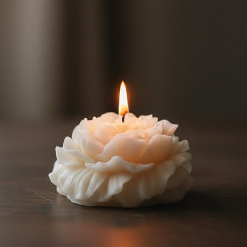 Blumenkerzen 20 Stück- Rosenkerzen - Sojawachs - Sojawachskerze, deko - Weihnachtsdeko - weihnachten - Wohnzimmer - Geschenke - Candlesdeko - Geschenke für frauen - Geburtstage (20, Weiß)