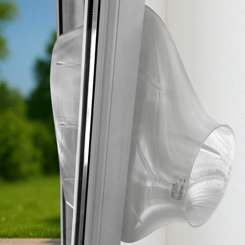 Cadeflux Abluftdüse Fensteradapter für mobile Klimaanlagen Ø 150 mm, 160 mm, 125 mm – für Kippfenster, leitet heiße Luft ab, kühlt effizient (rechtsseitige Montage)