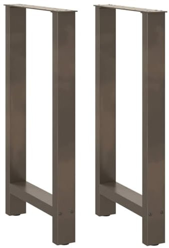 UJCHVHN Article-Pieds de table basse L Acier 2 pcs 50x(90-91) cm Acier, Accessoires de table, Pieds de table