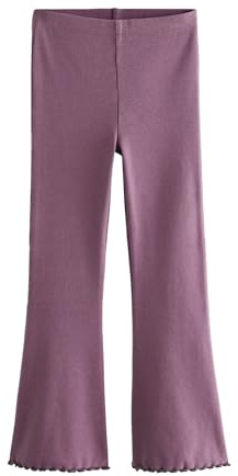 NEXT Mädchen Gerippte Leggings mit ausgestelltem Bein Lila 110-